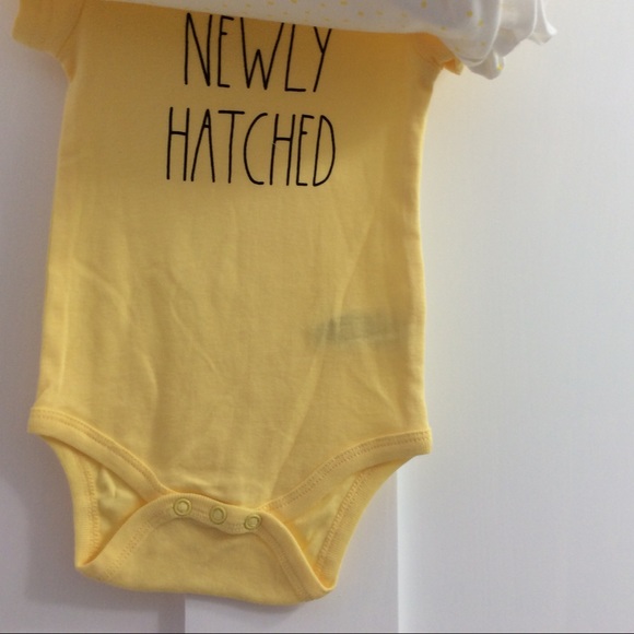 Rae Dunn baby set of 3 onesies - Picture 3 of 6